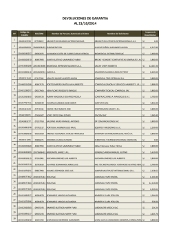 DEVOLUCIONES DE GARANTIA AL 21/10/2014 - Osce
