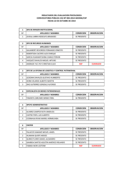 Resultado de Examen de Conocimiento y Psicol&oacute;gico - SEDENA