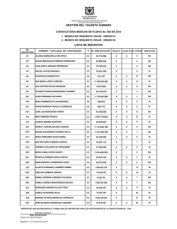 Convocatoria No. 002 de 2014 - Orquesta Filarm&oacute;nica de Bogot&aacute;