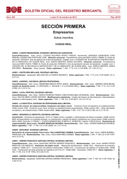 Actos de CIUDAD REAL del BORME n&uacute;m. 205 de 2014 - BOE.es