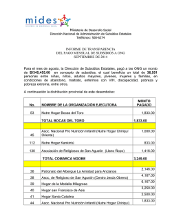 Subsidios Estatales - Ministerio de Desarrollo Social