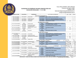 calendario de efem&eacute;rides segundo semestre a&ntilde;o 2014 educaci&oacute;n