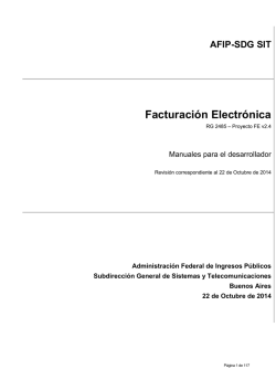 Manual para el desarrollador V.2.4 - Afip
