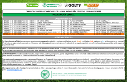programaci&oacute;n oct 29 - nov 7 - Liga Antioque&ntilde;a de F&uacute;tbol