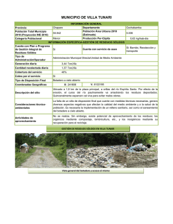 MUNICIPIO DE VILLA TUNARI - ANESAPA