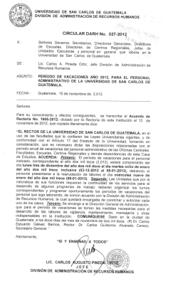 CIRCULAR DARH No. 027-2612, L - Sitios USAC