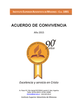 Acuerdo de Convivencia - Educaci&oacute;n Adventista