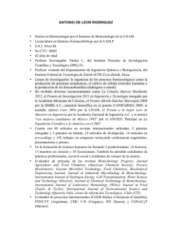 ANTONIO DE LEON RODRIGUEZ &bull; Doctor en - Foro Consultivo