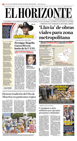 Lluvia de obras viales para zona metropolitana - El Horizonte