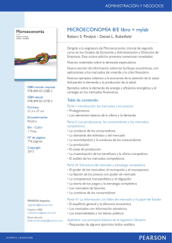 MICROECONOM&Iacute;A 8/E libro + mylab - Pearson