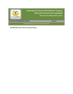 BOLET&Iacute;N DE INFORMACI&Oacute;N JUR&Iacute;DICA No. CCIV Ciudad de