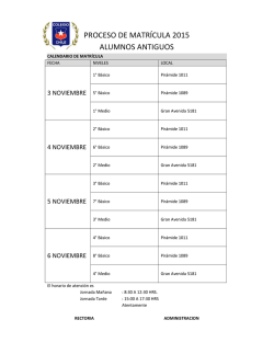 proceso de matr&iacute;cula 2015 alumnos antiguos - Colegio Chile