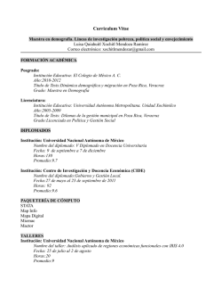 Curriculum Vitae - P&aacute;ginas Personales UNAM