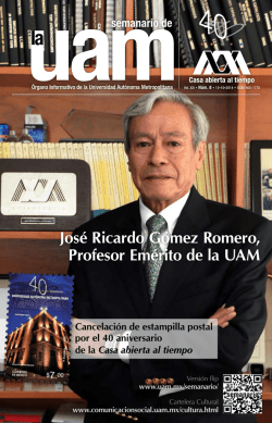 Jos&eacute; Ricardo G&oacute;mez Romero, Profesor Em&eacute;rito de la UAM