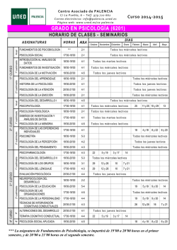 horario de tutorias - UNED
