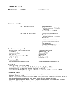 DATOS PERSONALES - P&aacute;ginas Personales UNAM