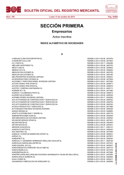 bolet&iacute;n oficial del registro mercantil - BOE.es