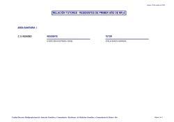 RESIDENTES DE PRIMER A&Ntilde;O DE MFyC - Unidad Docente