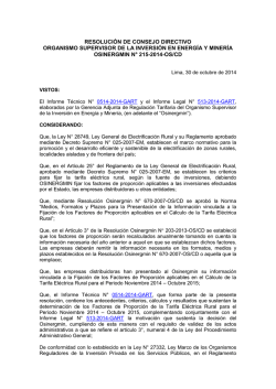 RESOLUCI&Oacute;N DE CONSEJO DIRECTIVO - osinergmin