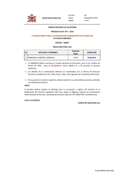 Resultado Final - JNE - Jurado Nacional de Elecciones