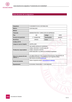 Gu&iacute;a docente de la asignatura - Universidad de Valladolid