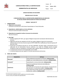 Convocatoria CAS - JNE - Jurado Nacional de Elecciones