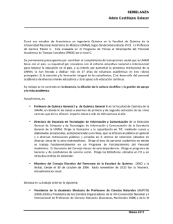 SEMBLANZA Adela Castillejos Salazar - P&aacute;ginas Personales UNAM