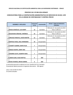 Resultados Evaluaci&oacute;n de Conocimientos. - Senace