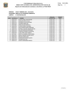 ingenier&iacute;a ambiental - Universidad Veracruzana