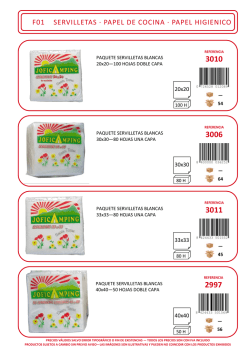 servilletas y bobinas papel