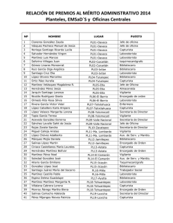 RELACI&Oacute;N DE PREMIOS AL M&Eacute;RITO - stscecyteo
