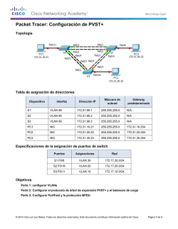 Packet Tracer: Configuraci&oacute;n de PVST+ (instrucciones)