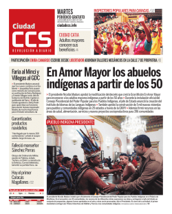 En Amor Mayor los abuelos ind&iacute;genas a partir de los 50 - Ciudad CCS