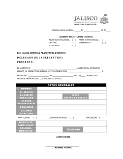 ASUNTO: SOLICITUD DE LICENCIA: LIC. LAURA NEREIDA