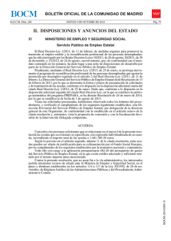 II. DISPOSICIONES Y ANUNCIOS DEL ESTADO - Sede Electr&oacute;nica