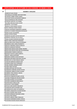 visita conyugal 08h00 a 09h30 15 de octubre 2014