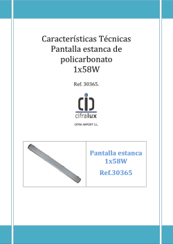 Caracter&iacute;sticas T&eacute;cnicas pantalla estanca 2x36W - cifralux