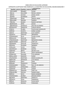 Resultados Maestr&iacute;a
