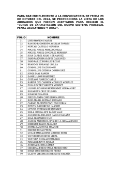 curso de capacitaci&oacute;n del nuevo sistema procesal penal acusatorio