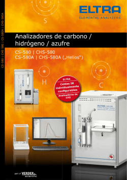 Analizadores de carbono / hidr&oacute;geno / azufre - Equilab