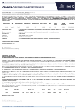 Anuncis Anuncios Communications - Bolsa de Bilbao