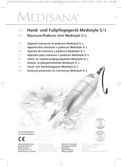 DE Hand- und Fu&szlig;pflegeger&auml;t Medistyle S/L - Medisana