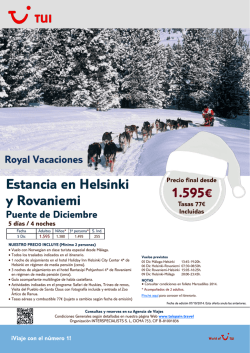 1.595&euro; Estancia en Helsinki y Rovaniemi - TUI Spain