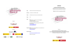 SIMPOSIO - Centro de Documentaci&oacute;n de M&uacute;sica y Danza