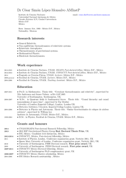 Cesar Lopez - vita - P&aacute;ginas Personales UNAM