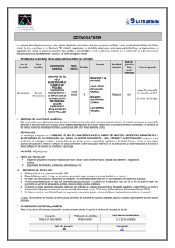 CONVOCATORIA - Academia de la Magistratura