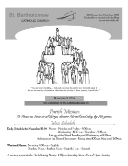 Previous Bulletin - St. Bartholomews Catholic Church
