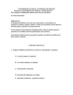 Cuesti&oacute;n agraria - UNAM