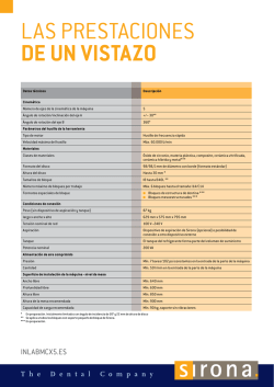 Hoja de datos t&eacute;cnicos PDF - inLab MC X5