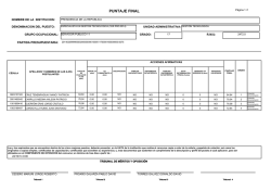 PUNTAJE FINAL - Presidencia de la Rep&uacute;blica del Ecuador